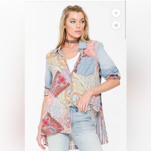 Anthropologie Brand Aratta Silent Journey Texas Shirt Size Small